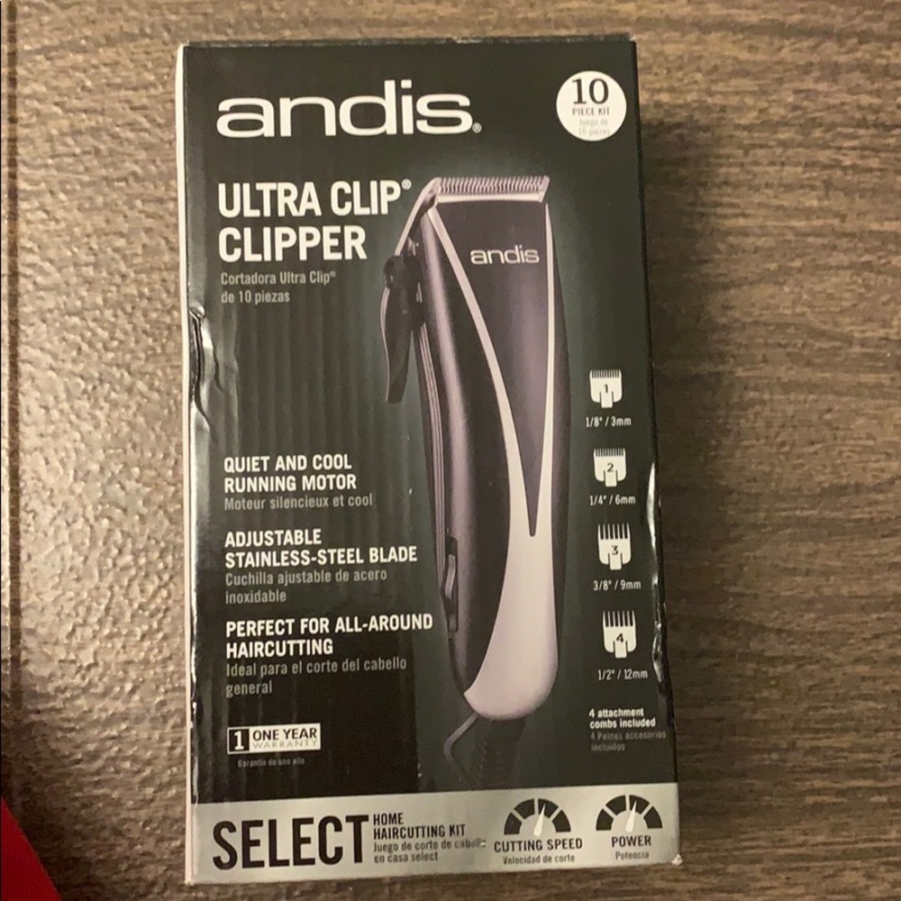 Andis Ultra Clip Clipper Home Haircutting 10 Piece